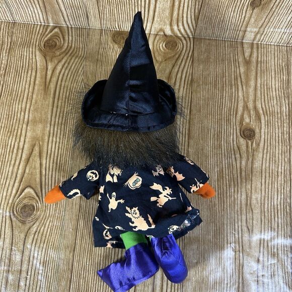 Vintage Applause Halloween Witches Plush Purple & Orange Lot Of 2 - Picture 7 of 15